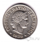 Швейцария 5 раппенов 1939
