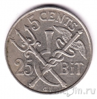 Датская Вест-Индия 5 центов (25 бит) 1905