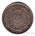 Германская Империя 1/2 марки 1917 (A)