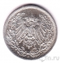 Германская Империя 1/2 марки 1914 (A)