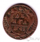 Россия 1 деньга 1748