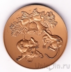 Памятная медаль-календарь СПМД - Год крысы 2008