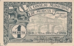 Мурсия 1 песета 1937 (Гражданская война в Испании)