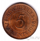 Сейшельские острова 5 центов 1948