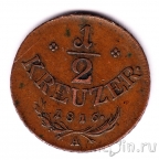 Австрия 1/2 крейцера 1816 (A)