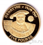 Олдерни 5 фунтов 2007 Король Генрих VIII