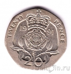 Великобритания 20 пенсов 1991