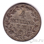Дания 4 скиллинга 1867