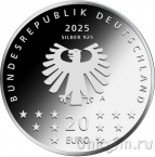 Германия 20 евро 2025 75 лет Берлинскому кинофестивалю