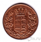 Вюртемберг 1/2 крейцера 1849