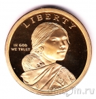 США 1 доллар 2009 Сакагавея и кукуруза (S)