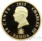 Самоа 20 центов 2025 Мифический Олень Lu Shu