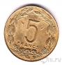 Центральноафриканские штаты 5 франков 1975