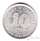Малайя 10 центов 1945