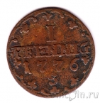 Ангальт-Бернбург 1 пфенниг 1776