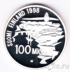 Финляндия 100 марок 1998 Крепость Свеаборг (proof)