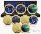 Соломоновы острова набор 3 монеты 50 центов 2025 Гарри Поттер