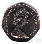 Великобритания 50 пенсов 1984
