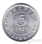 Белиз 5 центов 1989