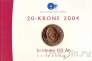 Норвегия 20 крон 2004 150 лет железной дороге (в буклете)