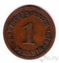 Германская Империя 1 пфенниг 1874 (Е)