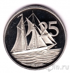 Каймановы острова 25 центов 1977 (proof)