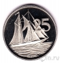 Каймановы острова 25 центов 1977 (proof)