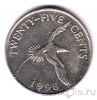 Бермуды 25 центов 1996