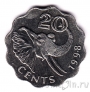 Свазиленд 20 центов 1998