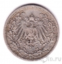 Германская Империя 1/2 марки 1907 (F)