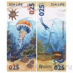 Сувенирная банкнота ГОЗНАК 2025 года - Морская жизнь (Sea life) - Медуза