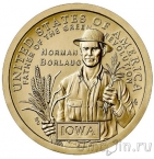 США 1 доллар 2026 Айова. Агроном Норман Эрнест Борлоуг (D)