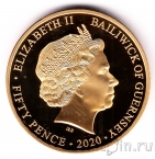 Гернси 50 пенсов 2020 75 лет Победы
