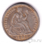 США 1 дайм 1891