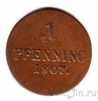 Бавария 1 пфенниг 1807