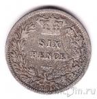 Великобритания 6 пенсов 1880