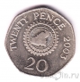 Гернси 20 пенсов 2003