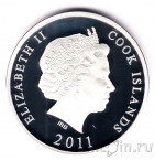 Острова Кука 10 долларов 2011 Год кролика