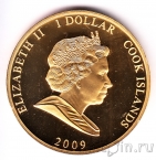 Острова Кука 1 доллар 2009 Елизавета I