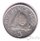 Гернси 5 пенсов 1990