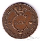 Швеция 1/4 скиллинга 1827
