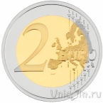 Хорватия 2 евро 2026 100 лет хорватскому радио и телевидению