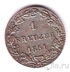 Франкфурт 1 крейцер 1851