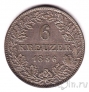 Франкфурт 6 крейцеров 1856