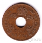 Британская Восточная Африка 5 центов 1921