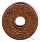 Британская Восточная Африка 5 центов 1921