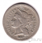 США 3 цента 1867