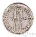 Южная Родезия 3 пенса 1942