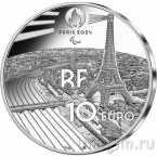 Франция 10 евро 2024 Паралимпийская атлетика (серебро)