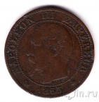 Франция 5 сантимов 1855 (BB)